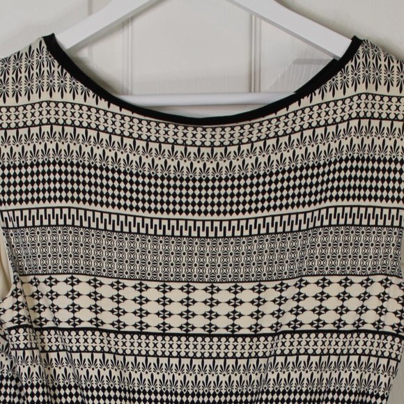 LOFT Black and white patterned dress - Picture 4 of 4